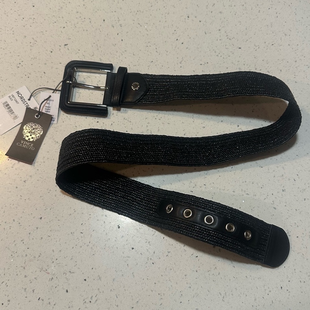 New! Vince Camuto Woven Square Buckle Belt / new with tags NWT